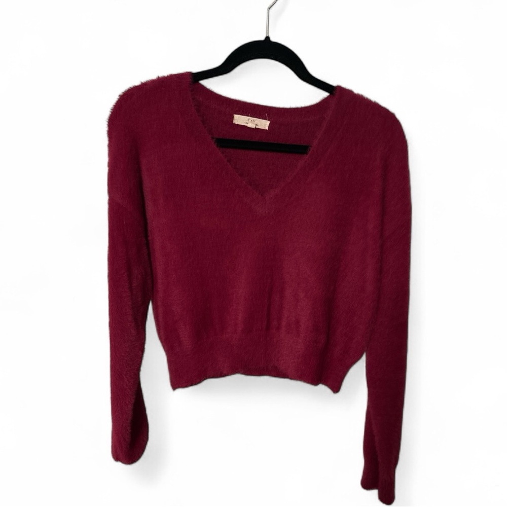 V-Neck Burgundy Sweater
